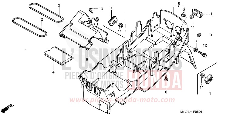 GARDE-BOUE ARRIERE (VTR1000SP2/3/4/5/6) de VTR1000 SP-2 BLACK (NH1E) 2005